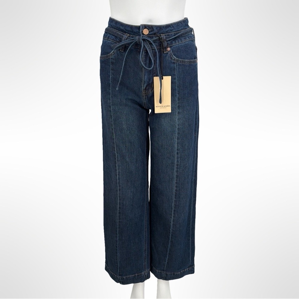 NWT Scotch and Soda, Amsterdam, Blue Wide-Leg Jeans size 0/25 wide leg